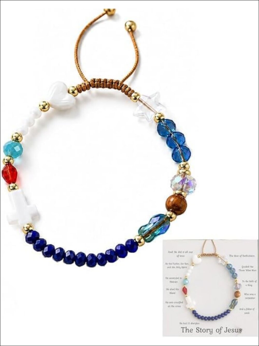 Handmade Story of Jesus Bracelet Christian Faith Link Bracelet